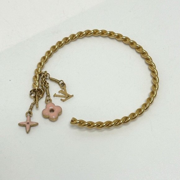 Authentic LOUIS VUITTON M65481 Accessories Creole - Sweet Monogram hoop Pierce - Picture 6 of 10